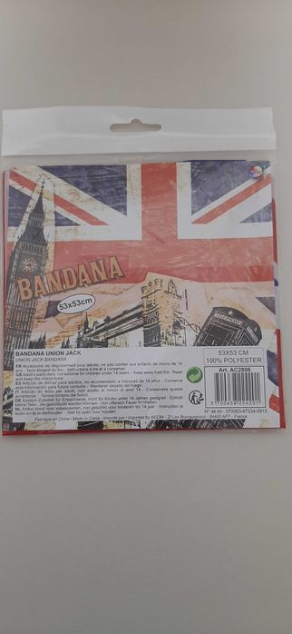 Set 2 Bandana steag tari Spania Marea Britane U.K. scarf batic esarfa