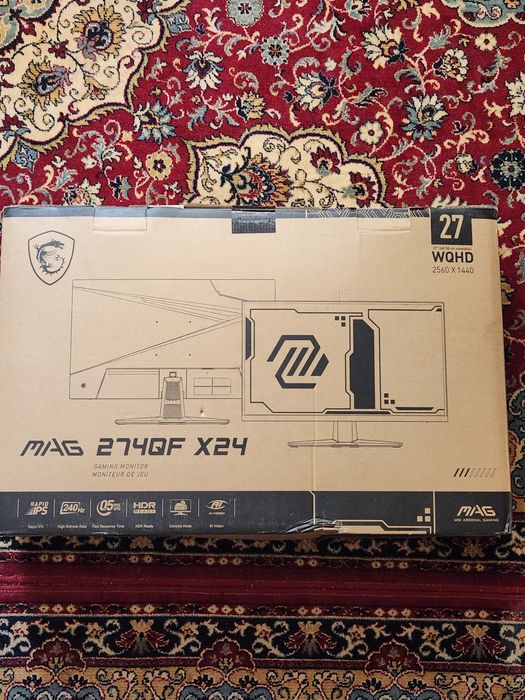 MSI MAG 274QF X24 (27 dyuym, WQHD 2560x1440, Rapid IPS, 240Hz