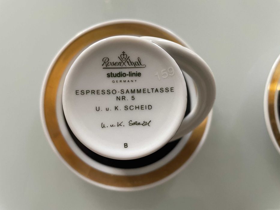 set servit Espresso Rosenthal Ursula & Karl Scheid Aurit 24K Original