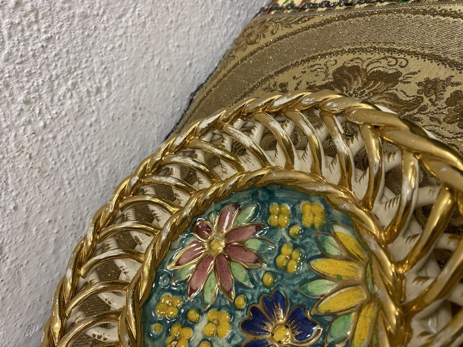 Италианска порцеланова фруктиера пано за стена чиния