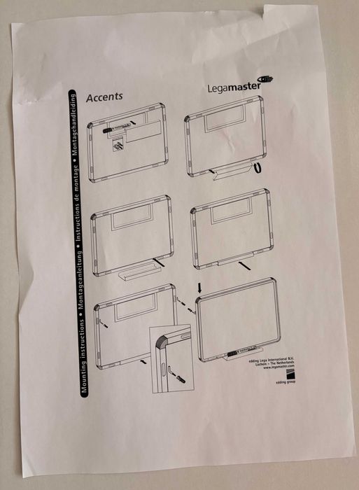 Whiteboard Magnetic Premium Legamaster ACCENTS – 90x120 cm – Design Modern