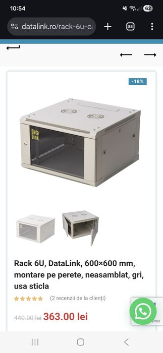 Rack 6U - alb , utilizat