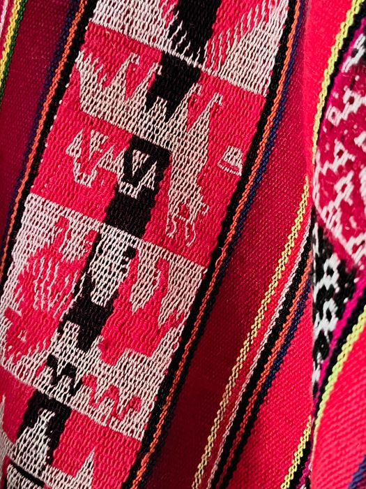 Poncho traditional peruvian, lana alpaca