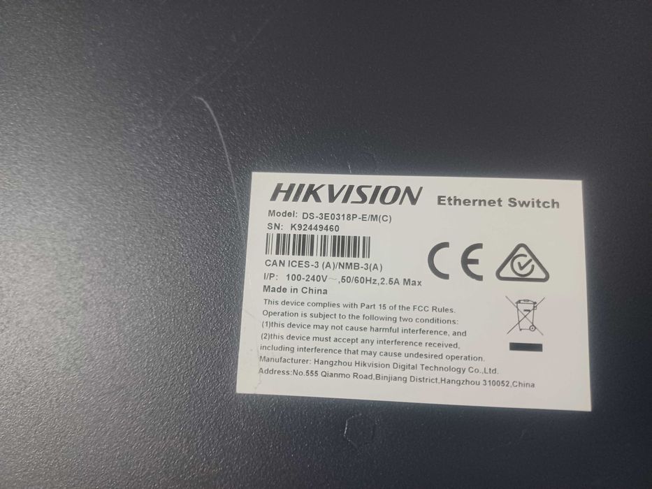 Switch poe Hikvision DS-3E0318P-E/M(C) 16 Porturi Poe