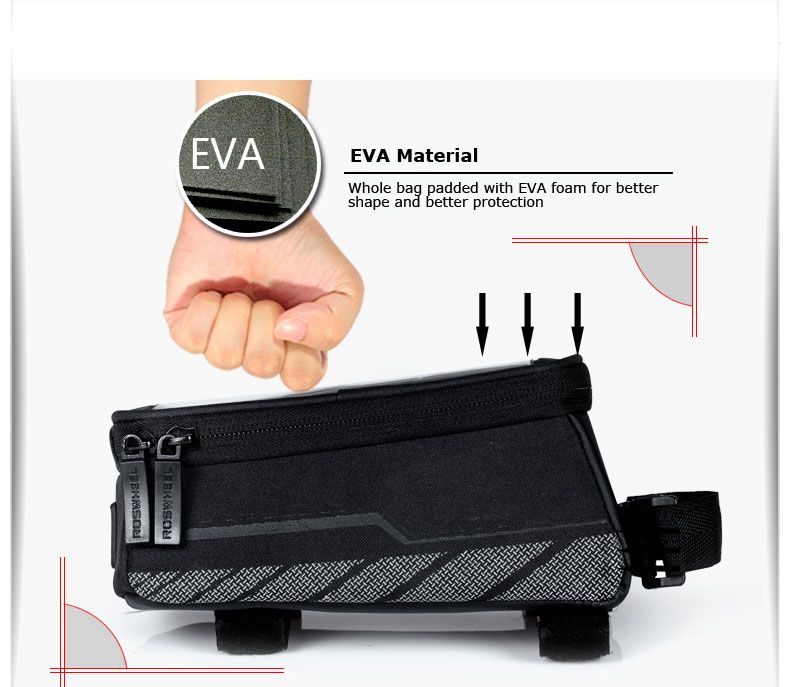Geanta Roswheel impermeabila cadru bicicleta smartphone cu depozitare