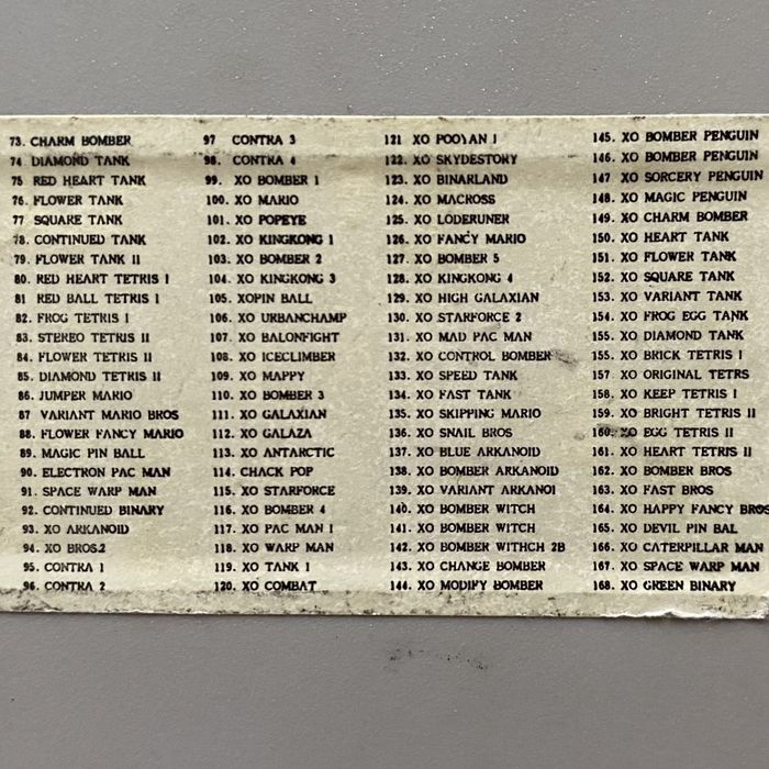 Nintendo NES картридж 168 в 1