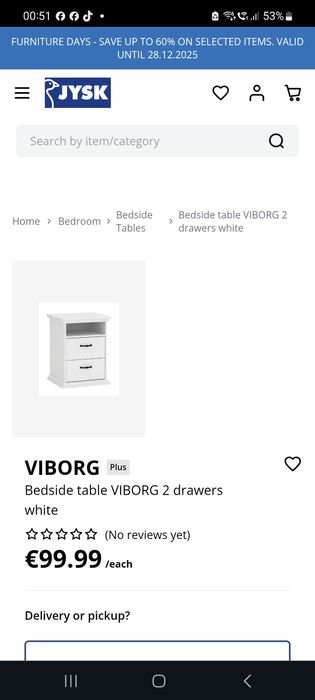 Set 2 noptiere lemn mdf , asamblata