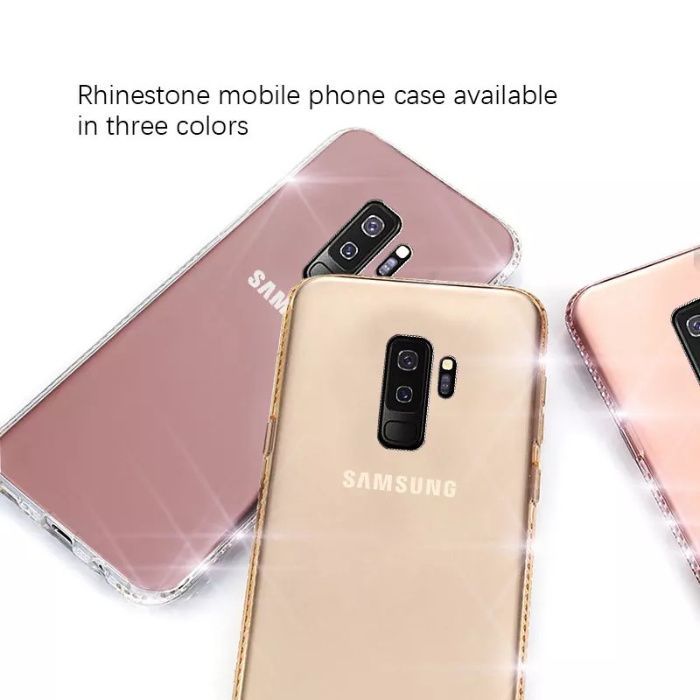 Husa Silicon cu pietricele pt. Samsung Galaxy S8 / S9