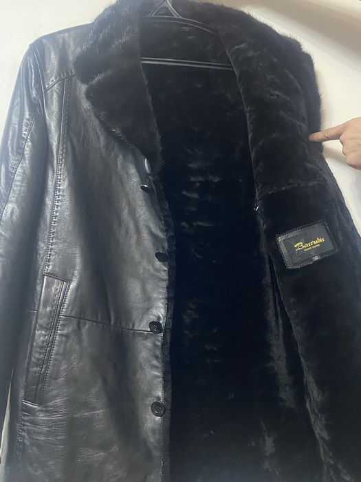 Кожаная дубленка