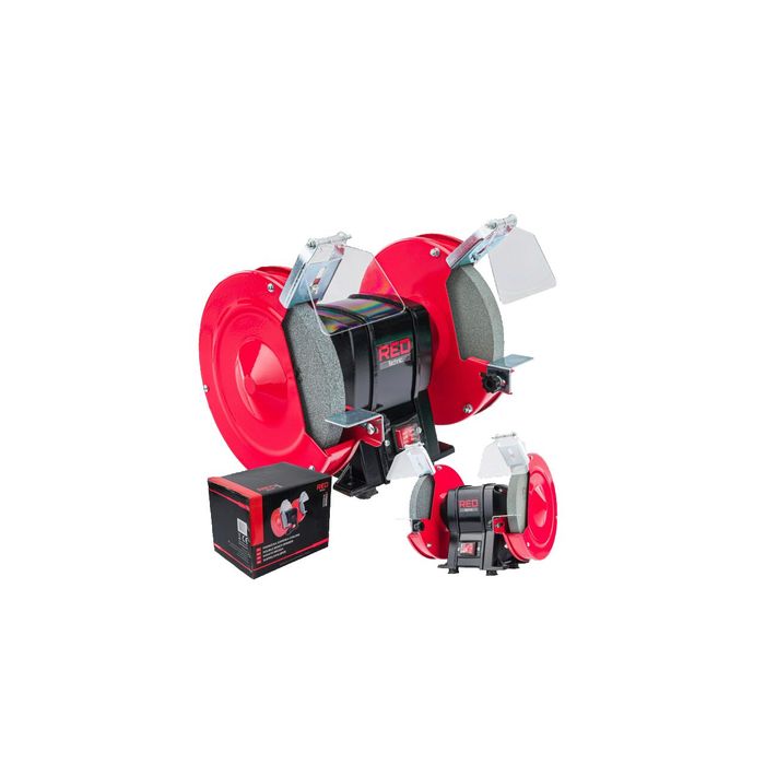 Polizor de banc cu 2 pietre, 200 mm, 1700W, 2950 rpm, Red Technic