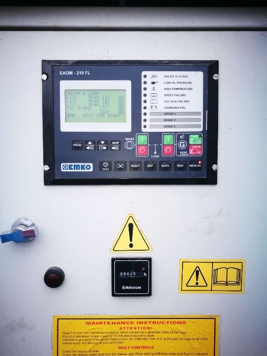 Inchiriere generator (grup electrogen) 100KVA (putere 80Kw) trifazic