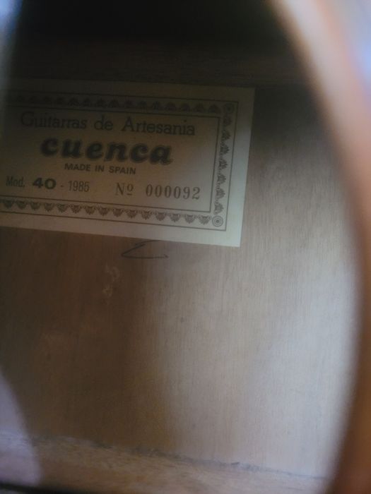 Chitară Clasică Spaniolă Cuenca Model 40 (An 1985)