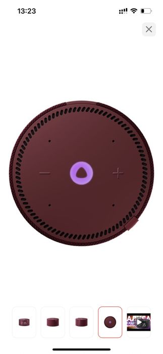 Яндекс станция мини с часами красный