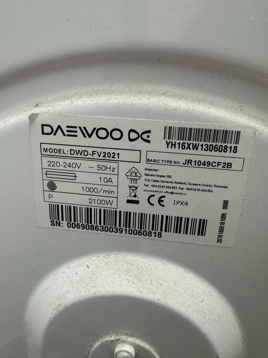 Masina spalat Daewoo DWD-FV2021