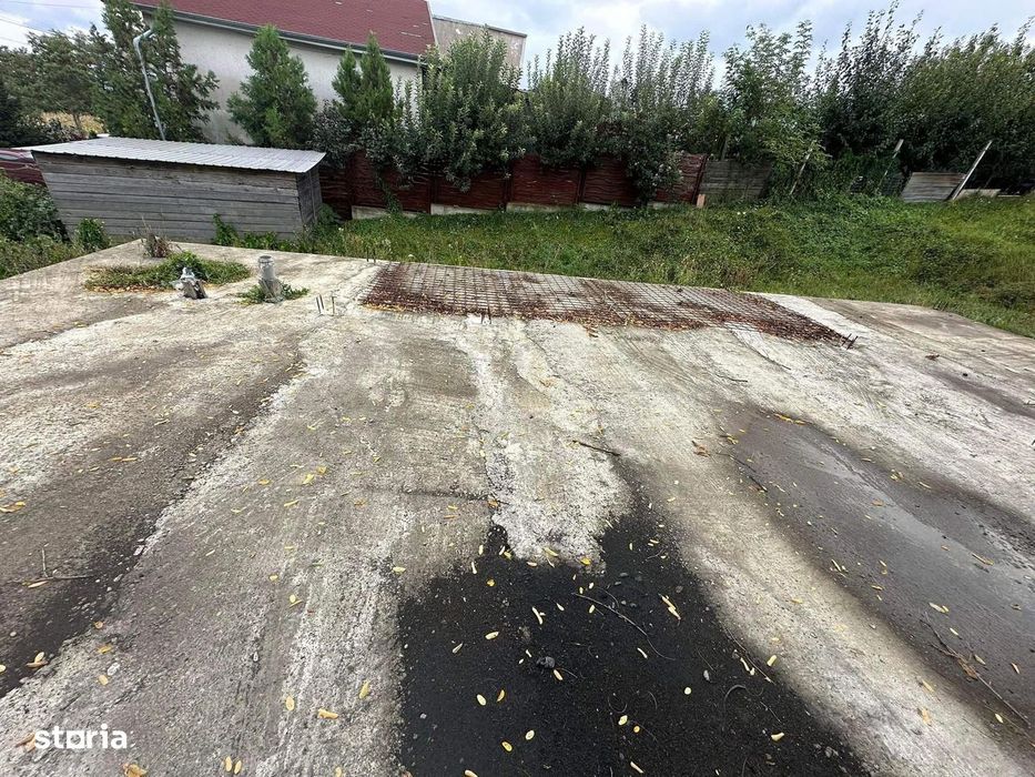 Teren la strada in Stauceni cu temelie turnata