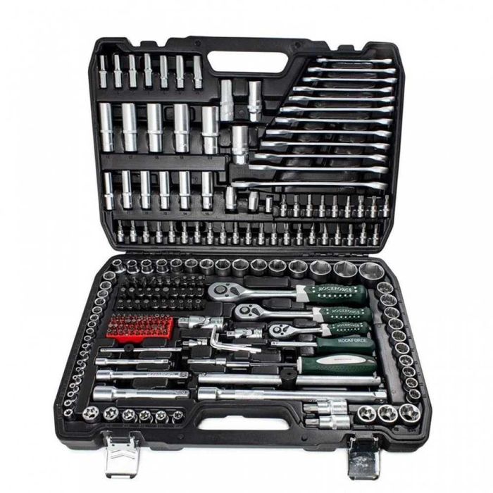 НЕМСКО Гедоре 216 ЧАСТИ,1/4, 3/8 и 1/2 ROCKFORCE + ЛЕД ФЕНЕР