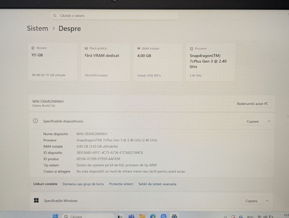 Samaung Book 2 Go cu cartela SIM