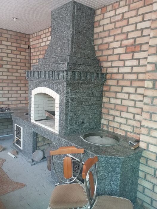 Летняя кухня строем учаг камин мангал печка