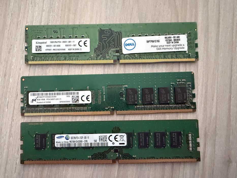 SK Hynix 4GB DDR4 / 2400MHz  и 16GB DDR4 / 2666MHz