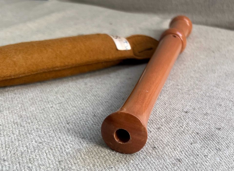 Flaut drept Küng Swiss Made lemn sopran cu toc original