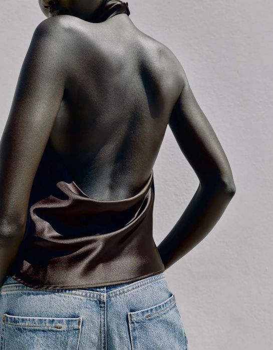 Сатенен топ ZARA