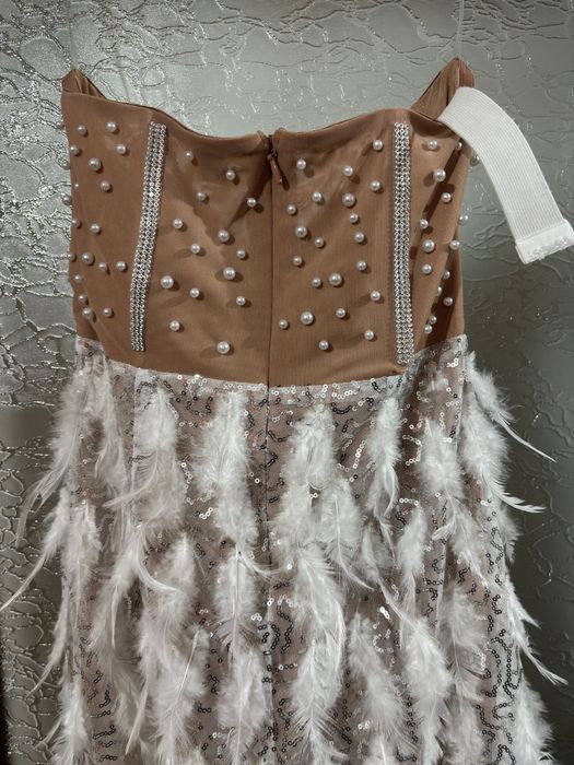 Rochie de ocazie cu pene