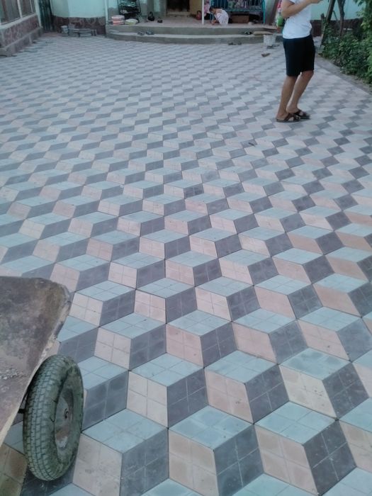 Укладка плитки брусчатка