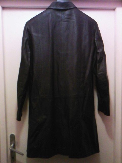 Haina dama piele naturala neagra fina ca manusa, Marks & Spencer nr.44