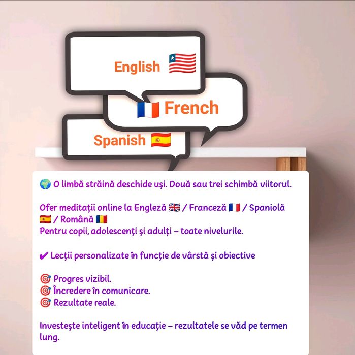 Meditatii Limba Engleza Franceza Spaniola Romana /Romanian English les