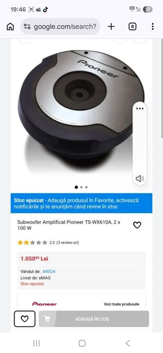 Subwoofer auto activ pioneer