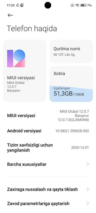 mi 10t lite 5 g flagman tel