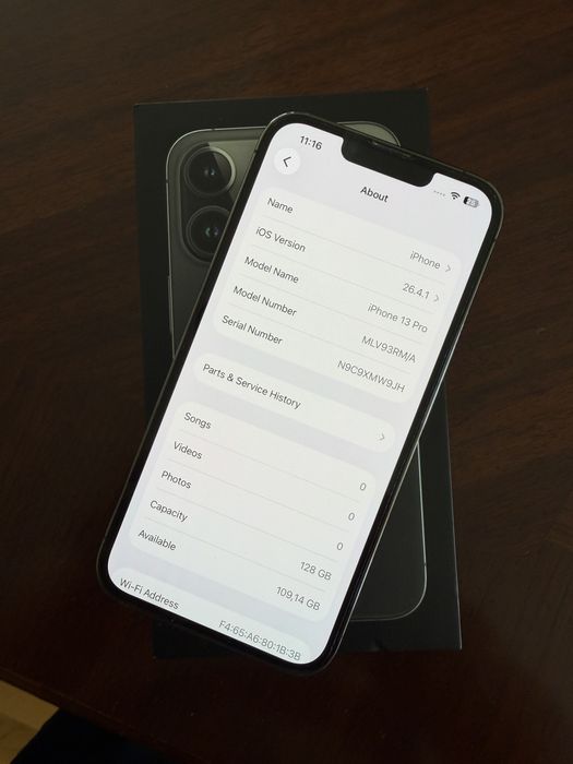 iPhone 13 pro black 128 GB