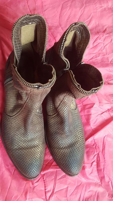 Италиански дамски боти естествена кожа 39 номер