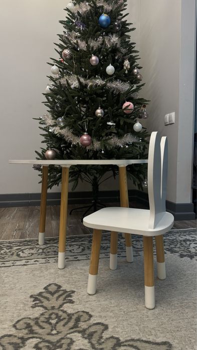 Детский столик облако и стул зайка