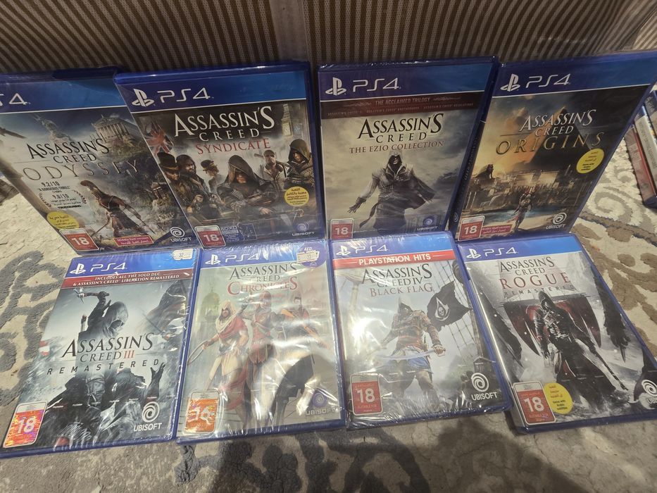 Assassin greed ps4, ps5 коллекция игр новые диски