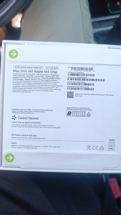 Mac Mini M4 16 gb. RAM 512gb SSD   2024