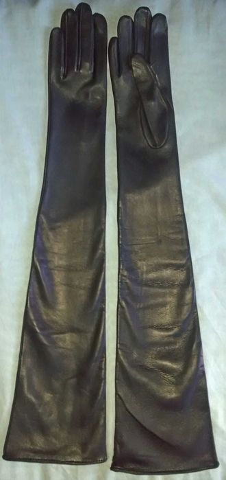 Manusi lungi piele 58-59 cm, piele nappa, marimea 6.5, 7, 7.5, 8