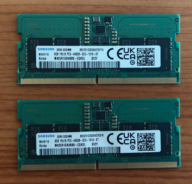 RAM Samsung 16GB (2x8GB) DDR5 4800MT/s SODIMM (laptop)
