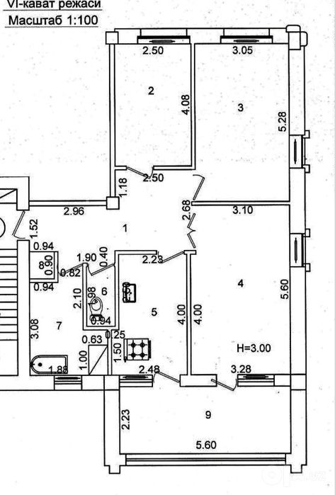 ЮНУСАБАД 9, 3/6/10, новостройка,88 м², балкон 2x6