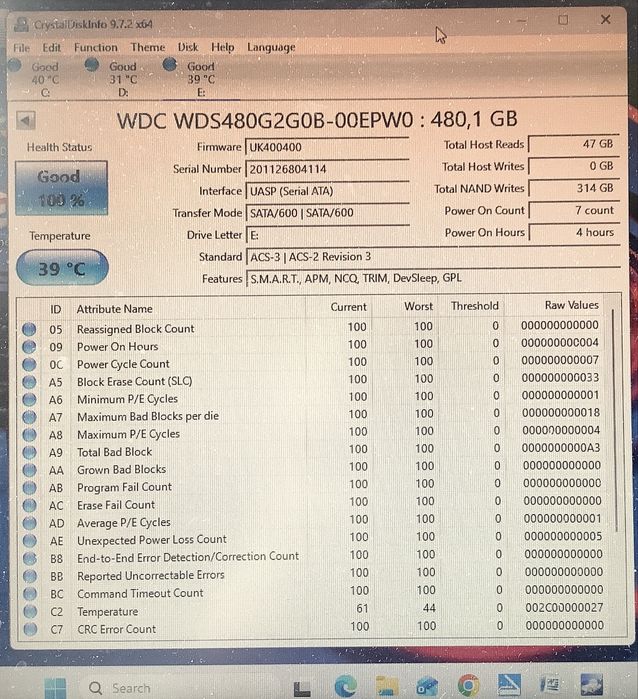 Нов SSD 480GB SATA M.2 WD Green