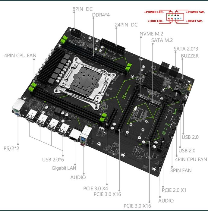 DDR4 yangi plata + 16 gb ozu + CPU 8 ta yadro