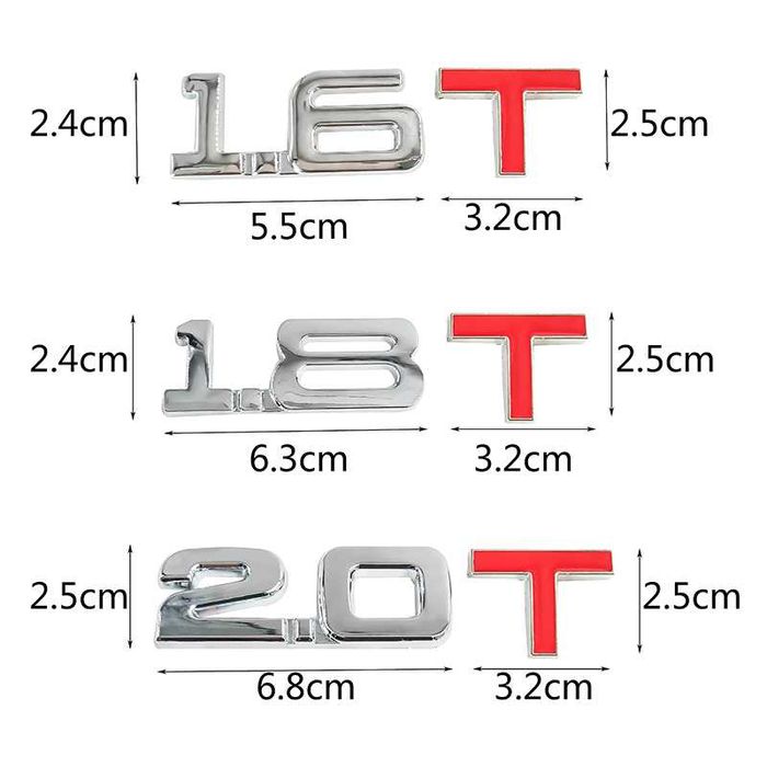 Емблема, Алуминиева, надпис, 1.6T, 1.8Т, 2.0Т, лепенка