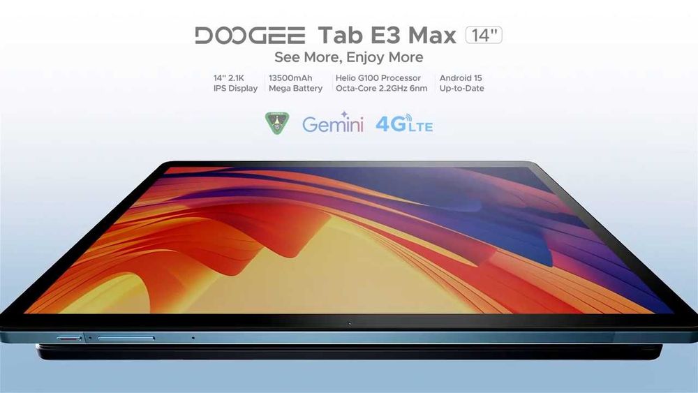 Doogee Tab E3 Max 32GB RAM 256GB ROM, Таблет с 14' екран