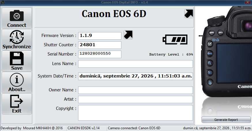 Body DSLR Canon 6D