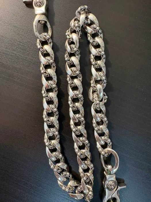 Chrome Hearts Fancy Cuban Link Silver Wallet Chain
