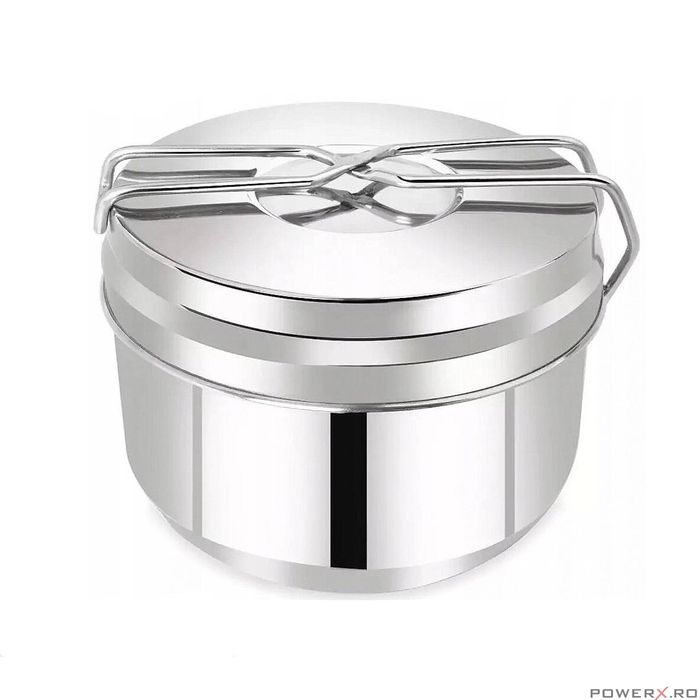 Set vase pentru camping, din inox, 3 piese 15.4/15/13cm, Kinghoff