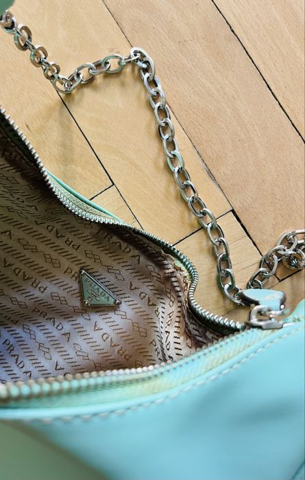 Geantă Prada Re Edition Nylon turcoaz