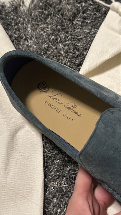 Pantofi Loro Piana Summer Walk Bleumarin 41 Noi Premium