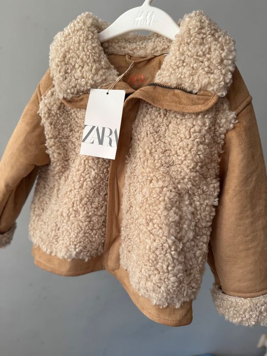 Детски бежови обувки боти кожа ZARA 24 размер