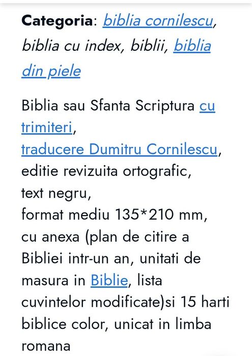 Vând biblii medii
